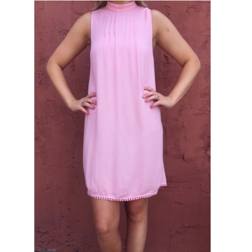 Pink mini dress